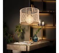 Lampe Suspendue Luminaire de Cuisine Chanvre Cage Chaîne Noir Rond H 135 CM
