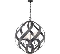 Lampe Suspendue Luminaire D'extérieur Luminaire De Jardin Verre Noir Acier IP44