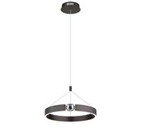 Lampe suspendue luminaire salle à manger verre cristal bronze brossé LED 125 cm