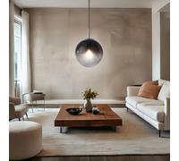 Lampe à Suspension de Chambre à Coucher Verre Fumé Bille Salle à Manger H 120 CM