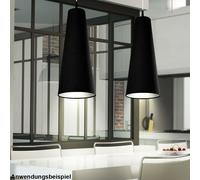 Lampe Suspendue Lustre Éclairage/Lampe de Salon Noir Luminaire Tissu H 120 CM