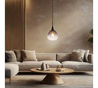 Lampe Suspendue Lustre Éclairage/Lampe de Salon Verre Fumé Rétro Lampe H 120 CM