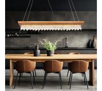 Lampe Suspendue Lustre en Cristal Holzleuchte Lampe Salle à Manger LED L 80 CM