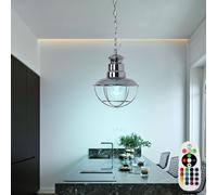 Lampe Suspendue Lustre Lampe Salle à Manger RGB LED Télécommande Dimmable Grille