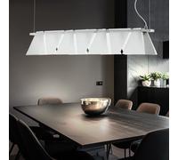 Lampe Suspendue Lustre Lampe Salle à Manger Verre Lampe de Salon Satiné H 110 CM