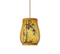 Lampe Suspendue, Lustre rétro Japonais en Bambou, Lampe Suspendue décorative à LED pour Salle à Manger, Lampes Chinoises en Bambou, Lampe Suspendue créative de Style campagnard, Base E27 pour Chambre