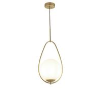 Lampe Suspendue Lustre Style Jugendstil Parapluie En Or Blanc E27 Verre Métal