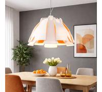 Lampe à suspension blanche lampe de table à manger lampe de salon, feuille orange, 1x E27, DxH 55x110 cm, Eglo 92844