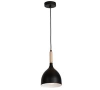 Lampe Suspendue Métal Abat-Jour Scandinave Noir E27 Suspensions Cuisine à Manger