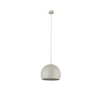 Lampe Suspendue Métal Beige Boule Abat-Jour Rond Ø 27Cm H: Max. 1,6M E27
