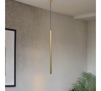 Lampe Suspendue Métallique En Or Inclus LED G9 Ø 2,5 Cm H: 2 M Réglable