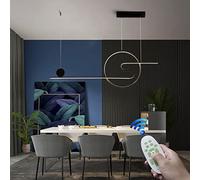 Lampe Suspendue Moderne à LED 45 W, intensité Variable, avec télécommande, éclairage 6 500 K-3 000 K, en Fer forgé et Acrylique, idéale pour Une Salle à Manger ou Un Salon
