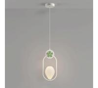 Lampe suspendue moderne avec lampe de chevet en métal blanc, créativité nordique, lampe suspendue pour chambre d'enfant, éclairage intérieur minimaliste, lustre de jardin d'enfants du milieu