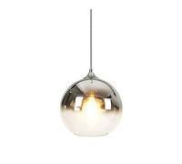 Lampe suspendue moderne en forme de boule de verre avec miroir, or/or rose/argent, lampe à suspendre, créativité nordique, E27, lampe à suspension à tête unique, luminaire de cuisine (couleur :