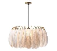Lampe Suspendue Moderne en Plumes tissées à la Main, luminaire décoratif d'intérieur, idéal pour Une Chambre à Coucher, Une Salle à Manger, Un Salon ou Un hôtel, Source Lumineuse LED E27, luminaire m