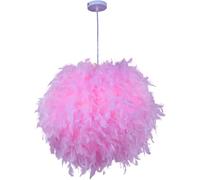 Lampe Suspendue Moderne Rond Plume Luminaire pour Salon Hôtel Entrée Couloir Foyer Décor Romantique Mode Rétro élégant Pendentif Plafond, A, 45cm