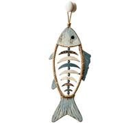 Lampe suspendue nautique en bois à LED, décoration murale en forme de poiss | LED décoration murale de poisson côtier en bois tenture murale nautique décoration de maison de plage art mural de poisson th