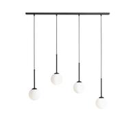 Lampe Suspendue Noir Blanc Métal Verre Boules 100 CM E14 Manger Pendelleuchte