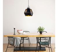 Lampe Suspendue Noir Couvrir Spot Feuilles Or Rétro Ess Chambre Éclairage