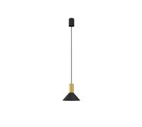 Lampe Suspendue Noire Ø18Cm GU10 Métal Laiton Plafonnier Table À Manger Cuisine