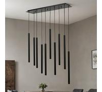Lampe Suspendue Noire En Métal 10-Flmg Design Moderne Élégant Pour Salon CULT