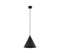 Lampe Suspendue Noire En Métal Ronde Ø 25Cm H: Max. 160Cm Réglable E27