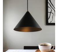 Lampe Suspendue Noire Métal GU10 Ø 20,5Cm H: 1,3M Réglable Rétro