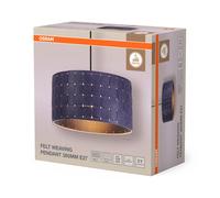 Lampe Suspendue OSRAM E27 Moderne Gris Foncé Filz Métal Ø38 cm Table