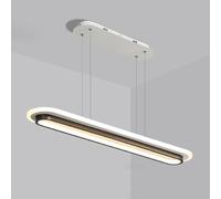 Lampe suspendue ovale for table à manger, bureau, lampe LED 6000K, plafonnier blanc chaud, lustre moderne longue bande,lumières suspendues