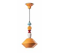 Lampe Suspendue Pendelleuchte Céramique E27 Ø31cm Multicolore Rétro Design Main