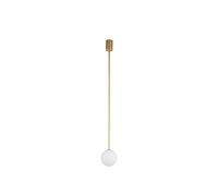Lampe Suspendue Pendentif En Verre Boule Ø12Cm Hauteur Réglable Blanc Or G9