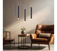 Lampe Suspendue Pendentif Lumière Blanc Chaud LED Salle à Manger Aluminium H