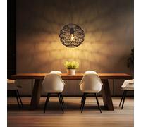 Lampe Suspendue Pendentif Lumière Noir pour Salle à Manger Pendelnd H 120 CM