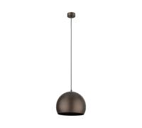 Lampe Suspendue Pendentif Métal E27 Ø 27Cm H: Max. 160Cm Réglable Marron Boule