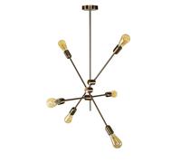 Lampe Suspendue Pendentif Réglable Rétro Métal En Laiton 6x E27 Sputnik