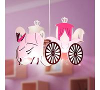 Lampe Suspendue Pépinière Lumière Luminaire Princesse Calèche Rose H 90 CM