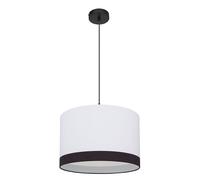 Lampe suspendue plafonnier en métal blanc suspendu salon lampe suspendue moderne table à manger blanche, noir, 1x E27, DxH 38x120 cm