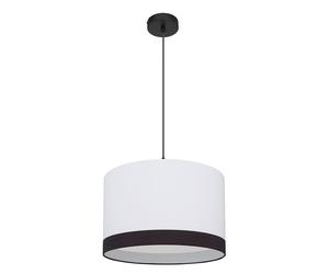 Lampe suspendue plafonnier en métal blanc suspendu salon lampe suspendue moderne table à manger blanche, noir, 1x E27, DxH 38x120 cm