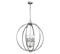 Lampe Suspendue Plafonnier Lampe À Pendre Acier Nickel D 62,2 Cm Design En Boule