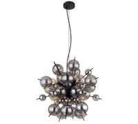 Lampe suspendue plafonnier lampe de salle à manger verre couleur fumée D 55 cm