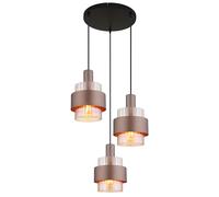 Lampe suspendue plafonnier lampe suspendue lampe de salle à manger verre ambre 3 lampes