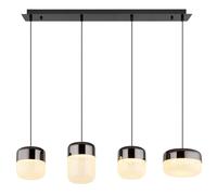 Lampe suspendue plafonnier LED salle à manger lumière verre graphite cristaux