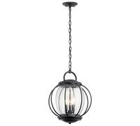 Lampe Suspendue Plafonnier Suspension Acier Noir D 35,6 CM Lampe Salle à Manger