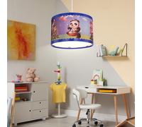 Lampe à pendule de plafond pour enfants Motifs animaux colorés Filles Garçons Salle de jeux Luminaire suspendu Globo 15736H 