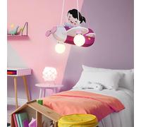 Lampe Suspendue Pour Enfant Luminaire Avion Rose 2 Flammes E27 Chambre D'Enfant