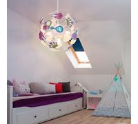 Lampe à suspension chambre d'enfant suspension château lampe de chambre d'enfant filles, plastique, 4x douilles E14, DxH 35 x 120
