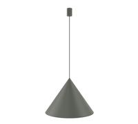 Lampe Suspendue Réglable H: Max. 1,3 M Ø 50 Cm Cône Gris GU10 Métal