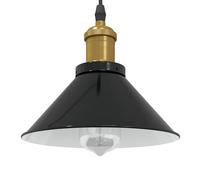 Lampe suspendue réglable hauteur E27 noir brillant Ø22 cm métal vidaXL