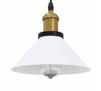 vidaXL Lampe suspendue réglable hauteur E27 blanc brillant Ø22 cm métal