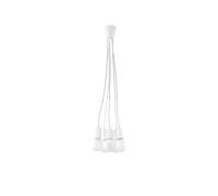 Lampe Suspendue Réglable NESSA Blanche Profondeur Jusqu'à 90Cm 5-Flammes E27